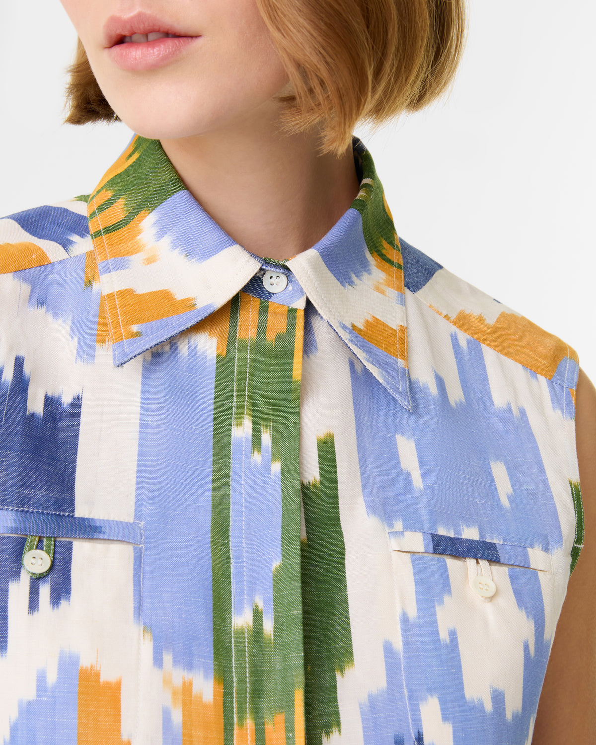 Ylenia Top in Watercolor Ikat