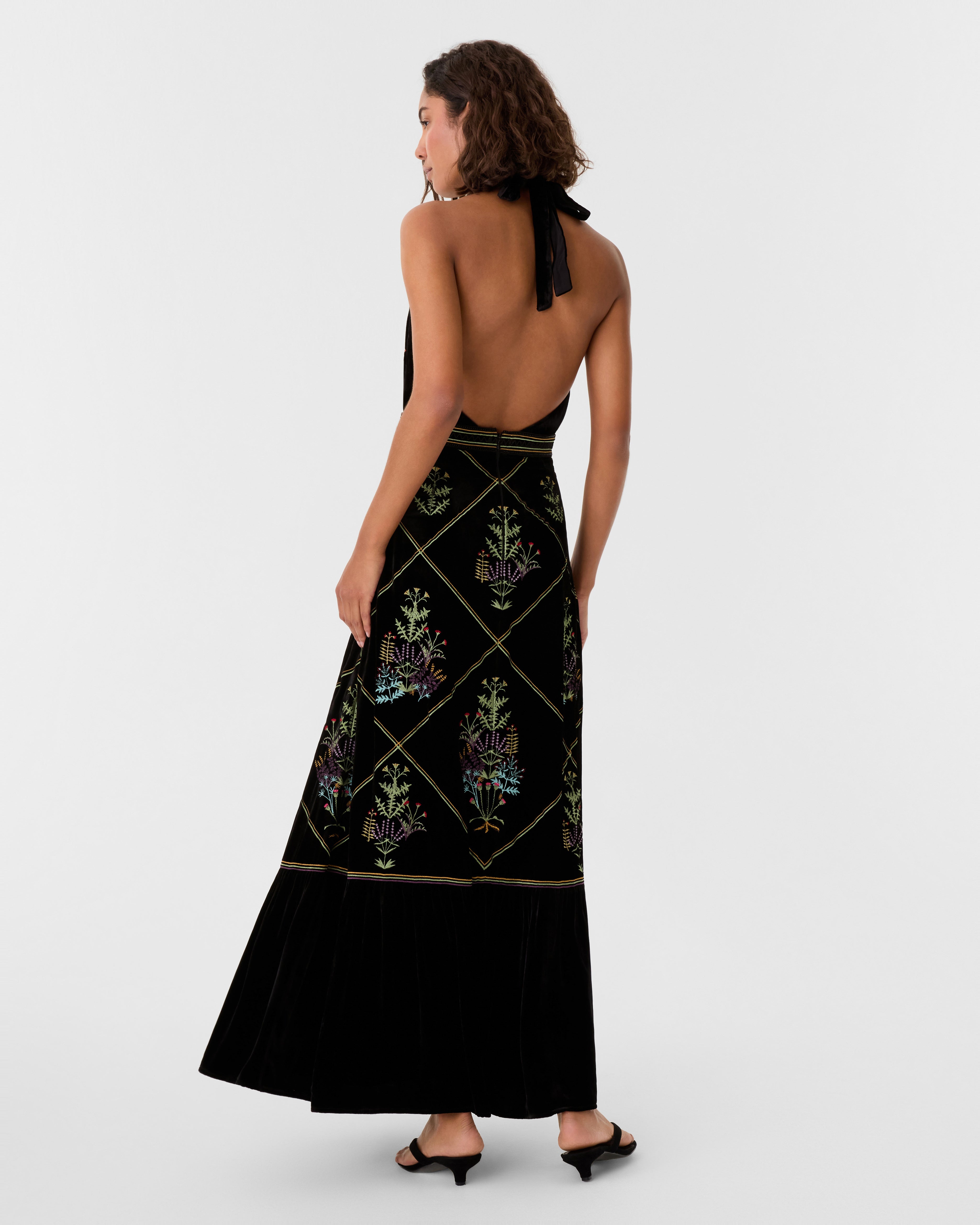 Chantal Dress with Agra Embroidery