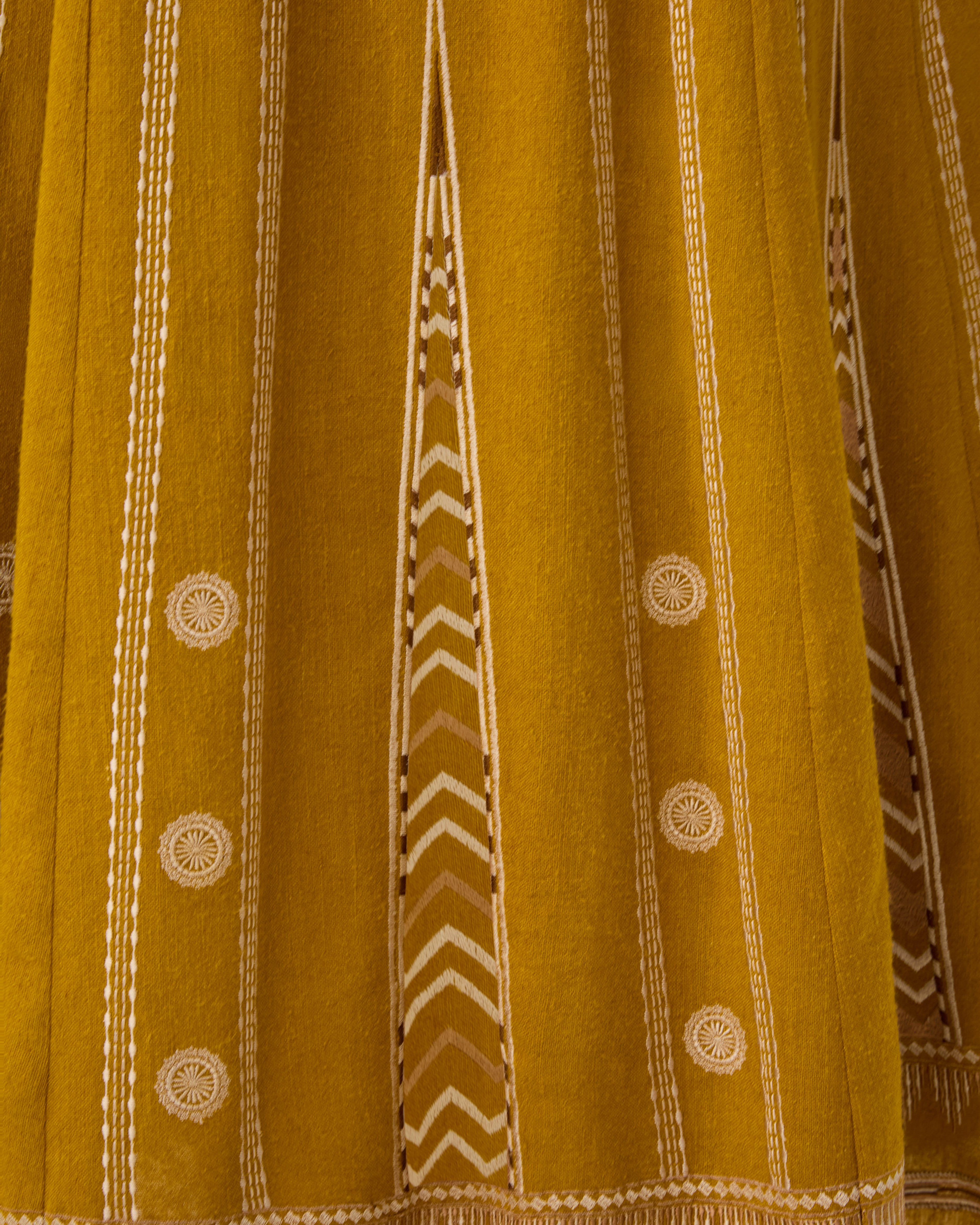 Elida Dress with Backgammon Embroidery