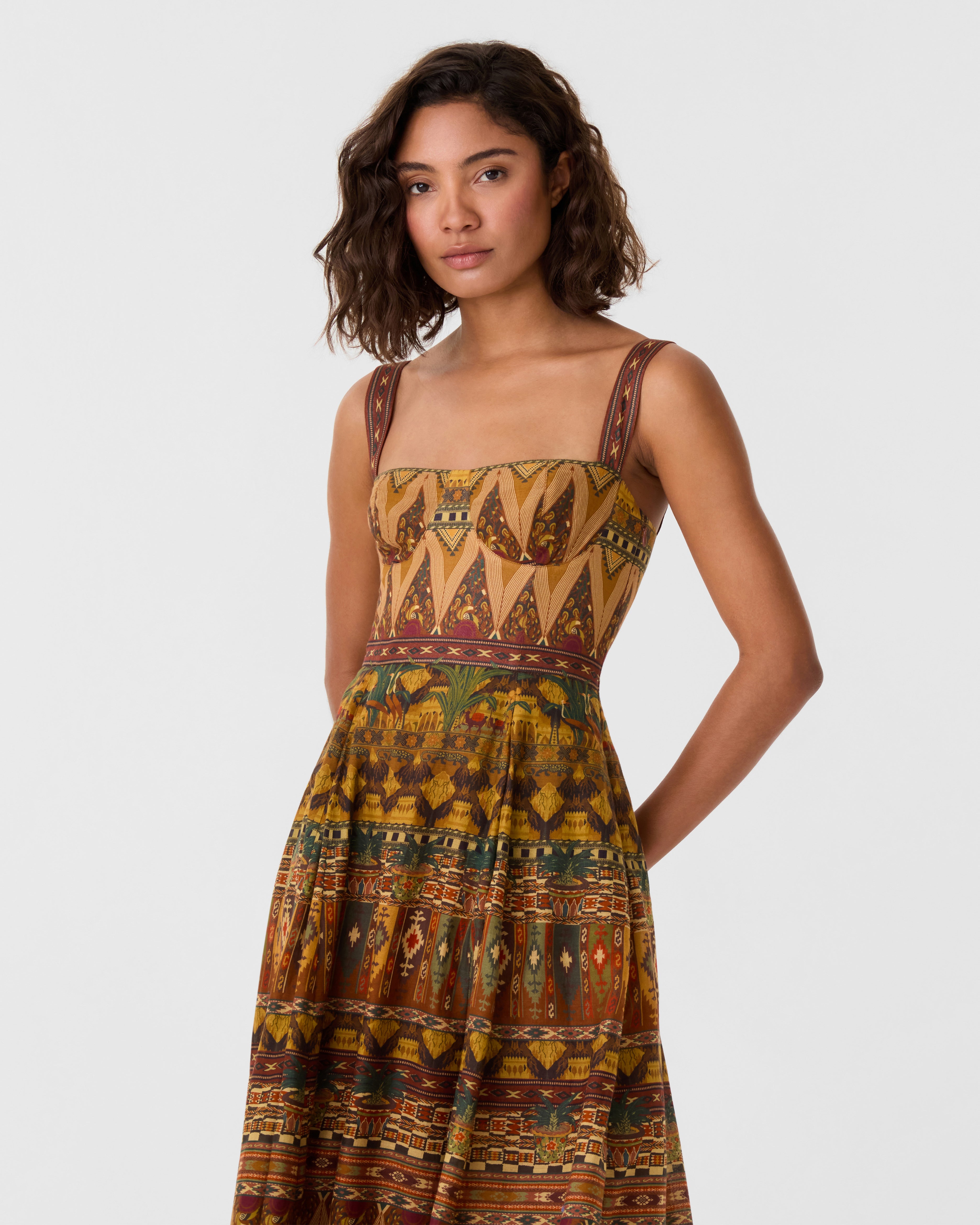 Valya Dress in Desert Print