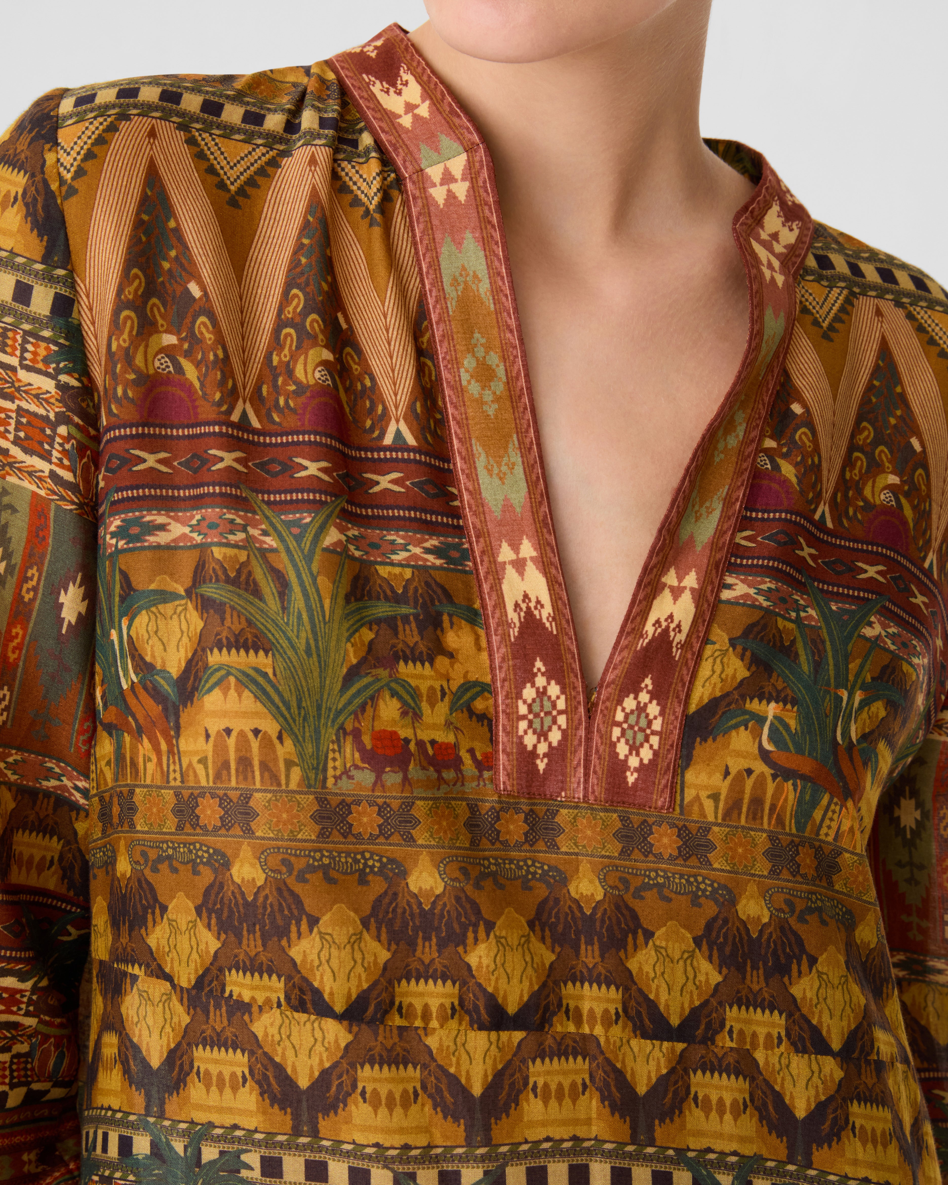 Giada Caftan in Desert Print