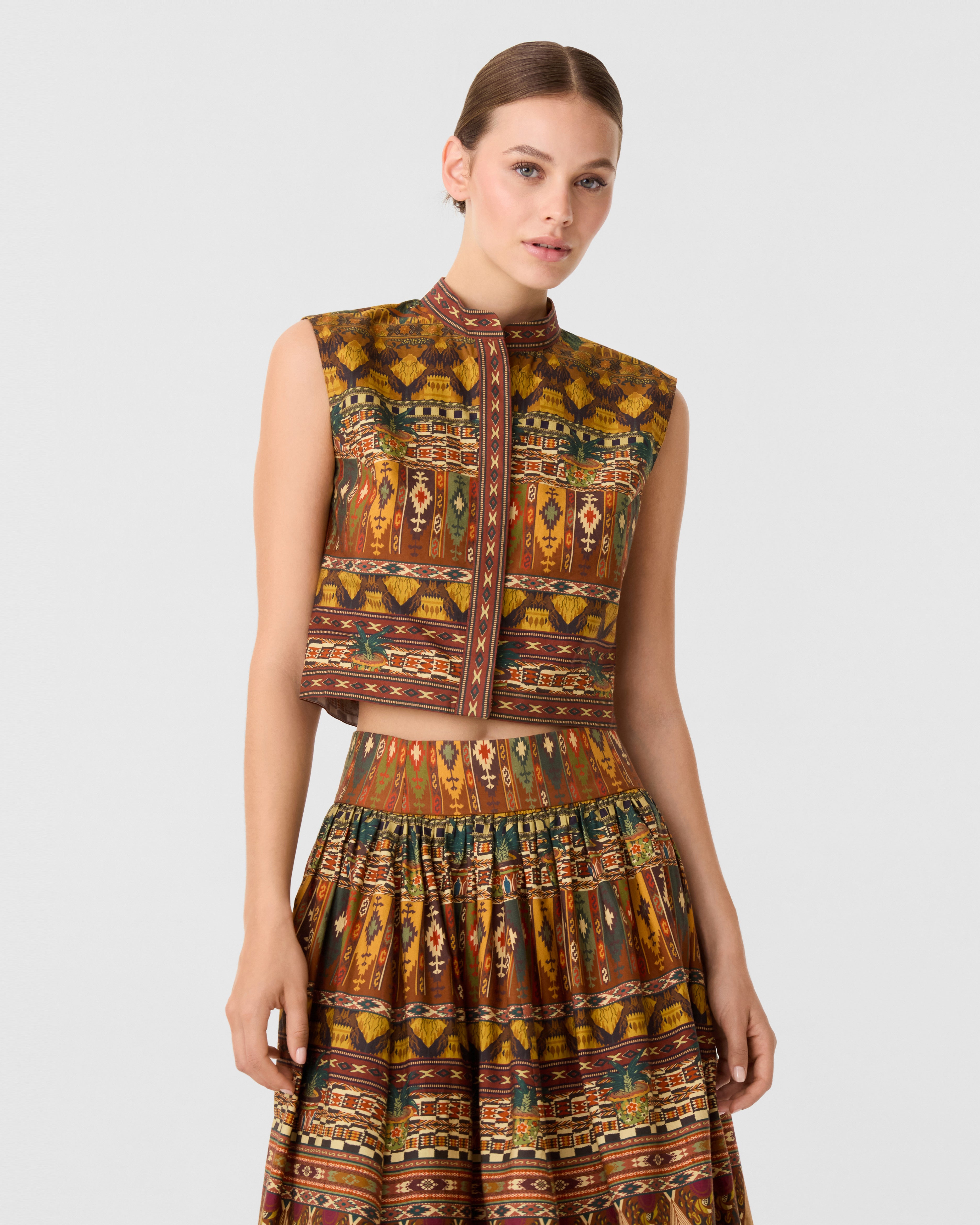 Andorra Top in Desert Print
