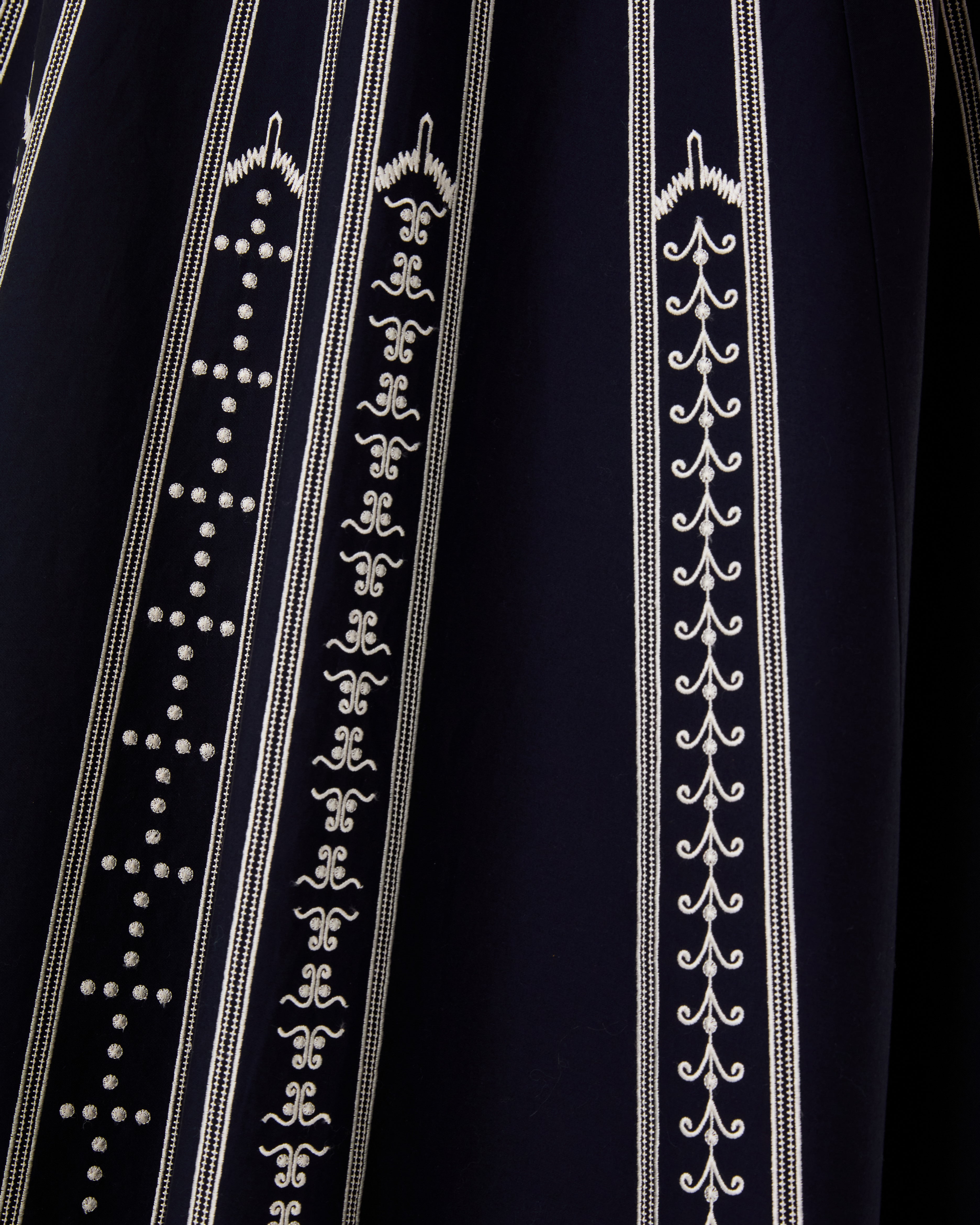 Soraya Dress with Greek Mask Embroidery