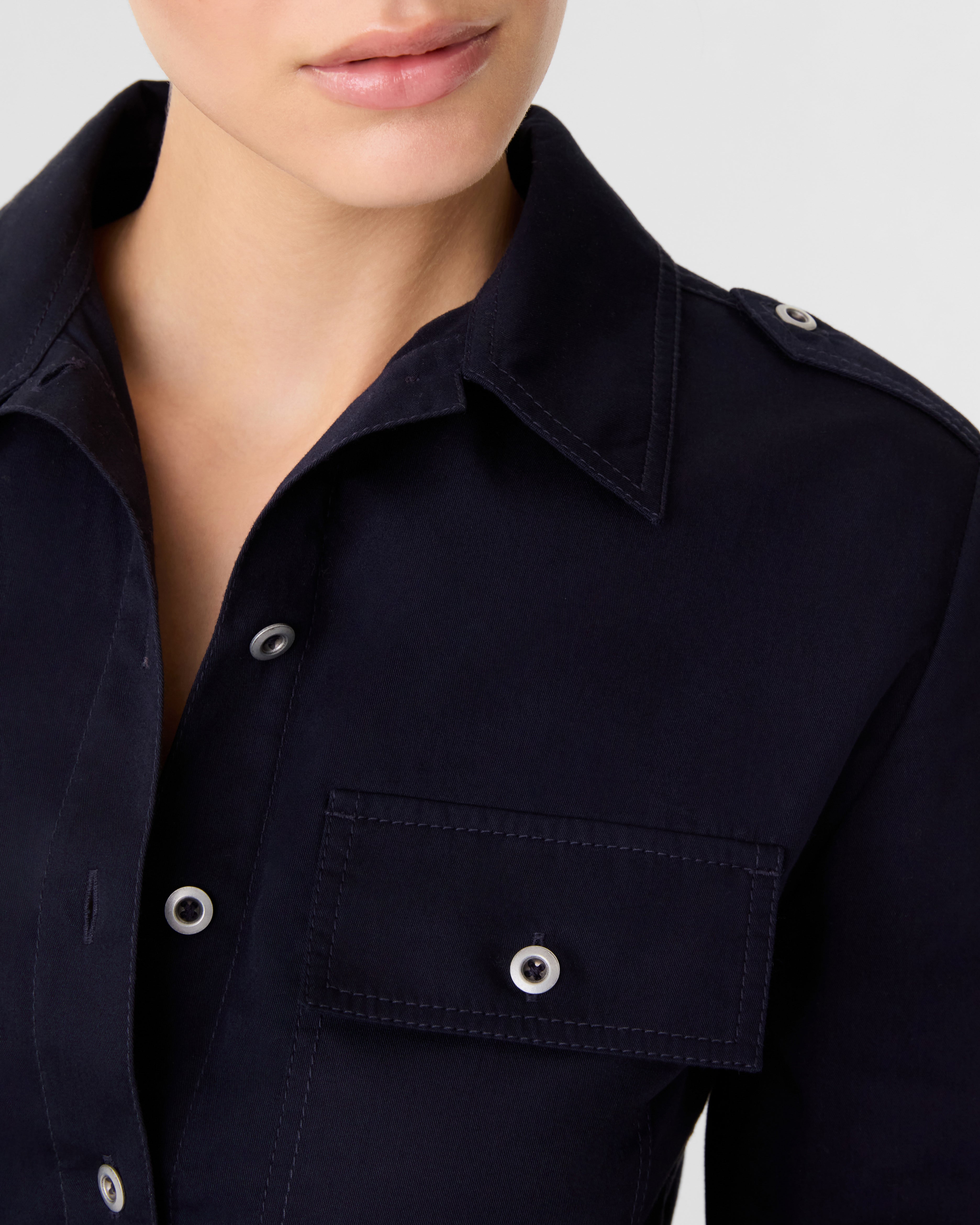 Lily Shirt with Greek Mask Embroidery