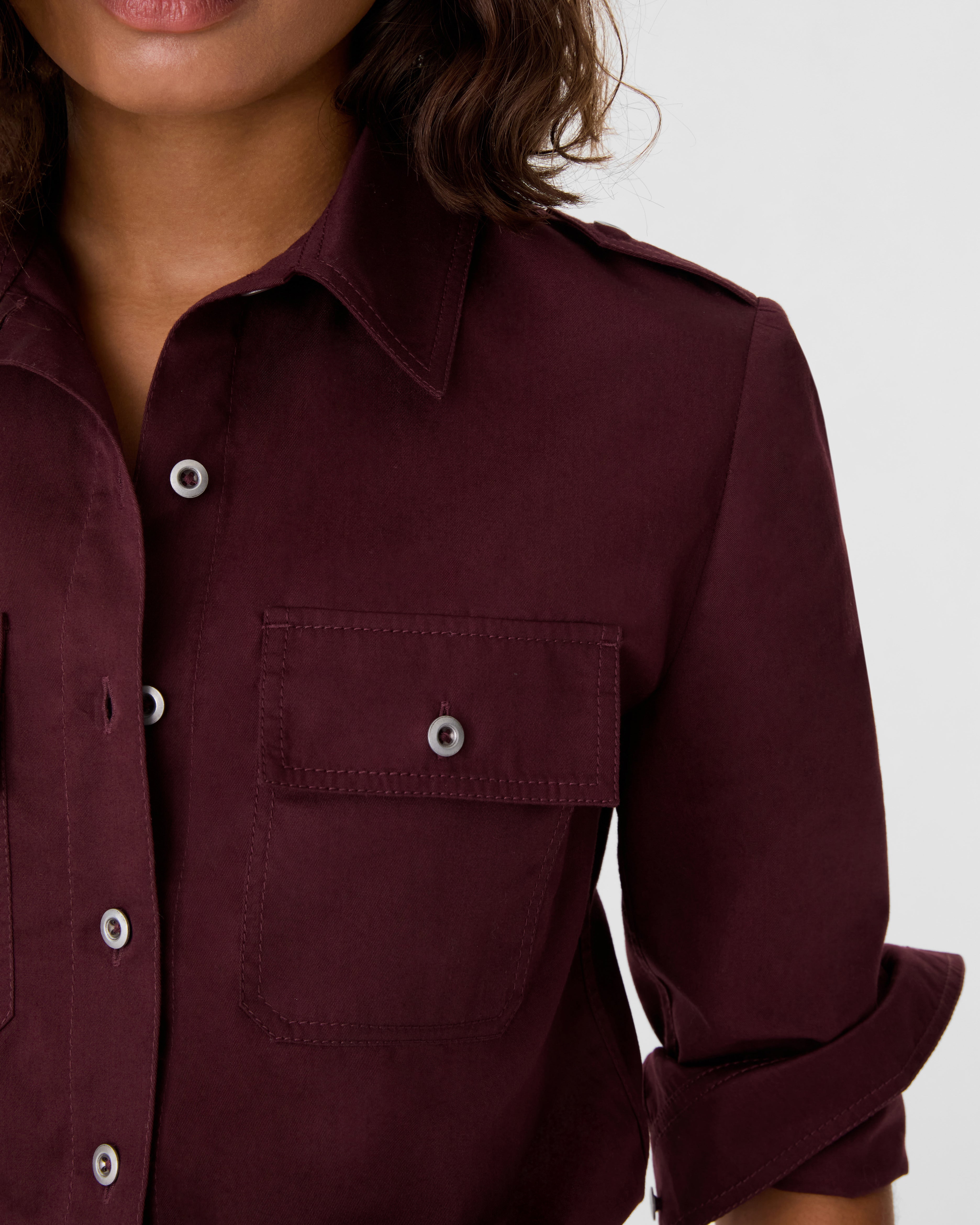 Lily Shirt with Greek Mask Embroidery