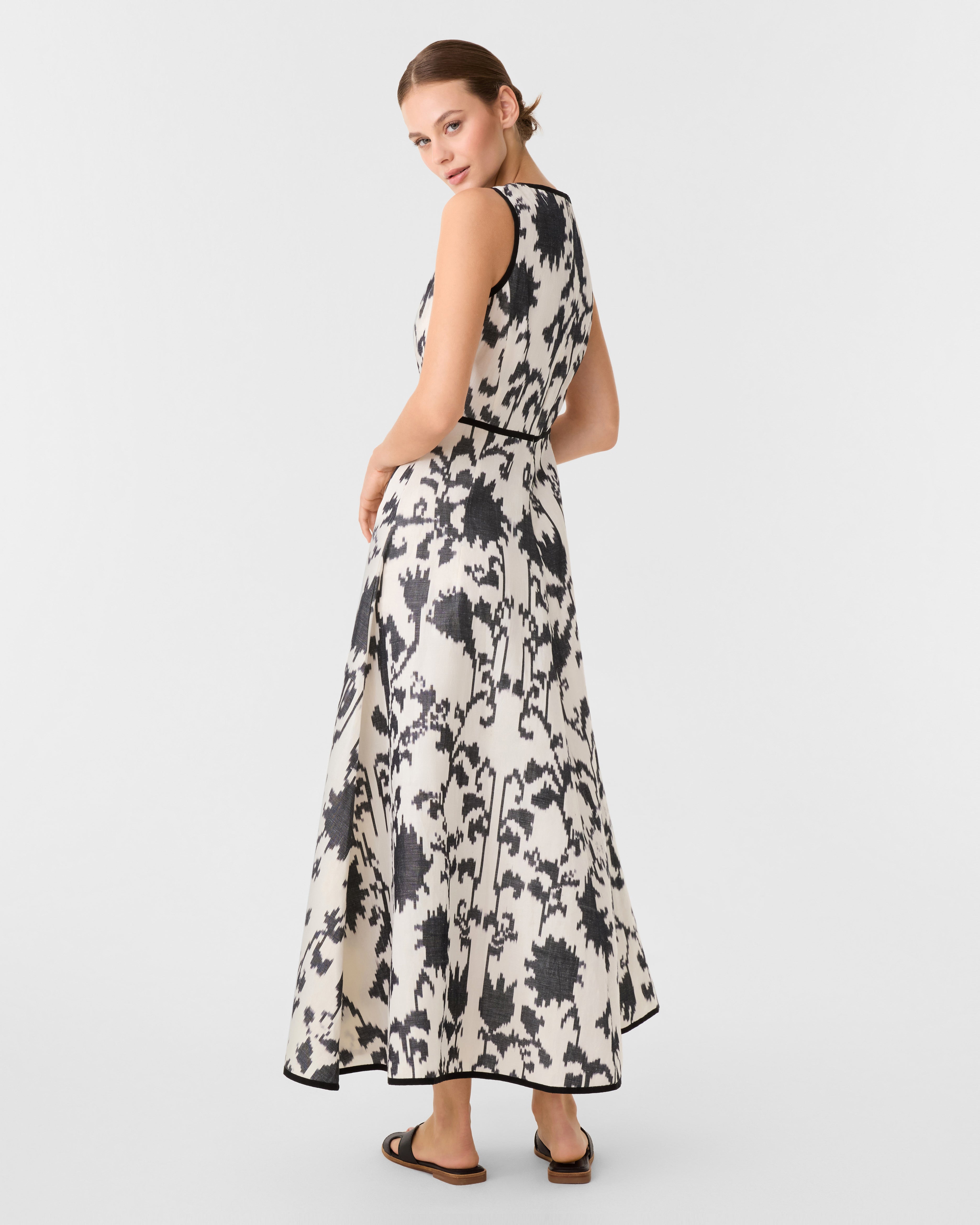 Clodette Dress in Ikat Blossom