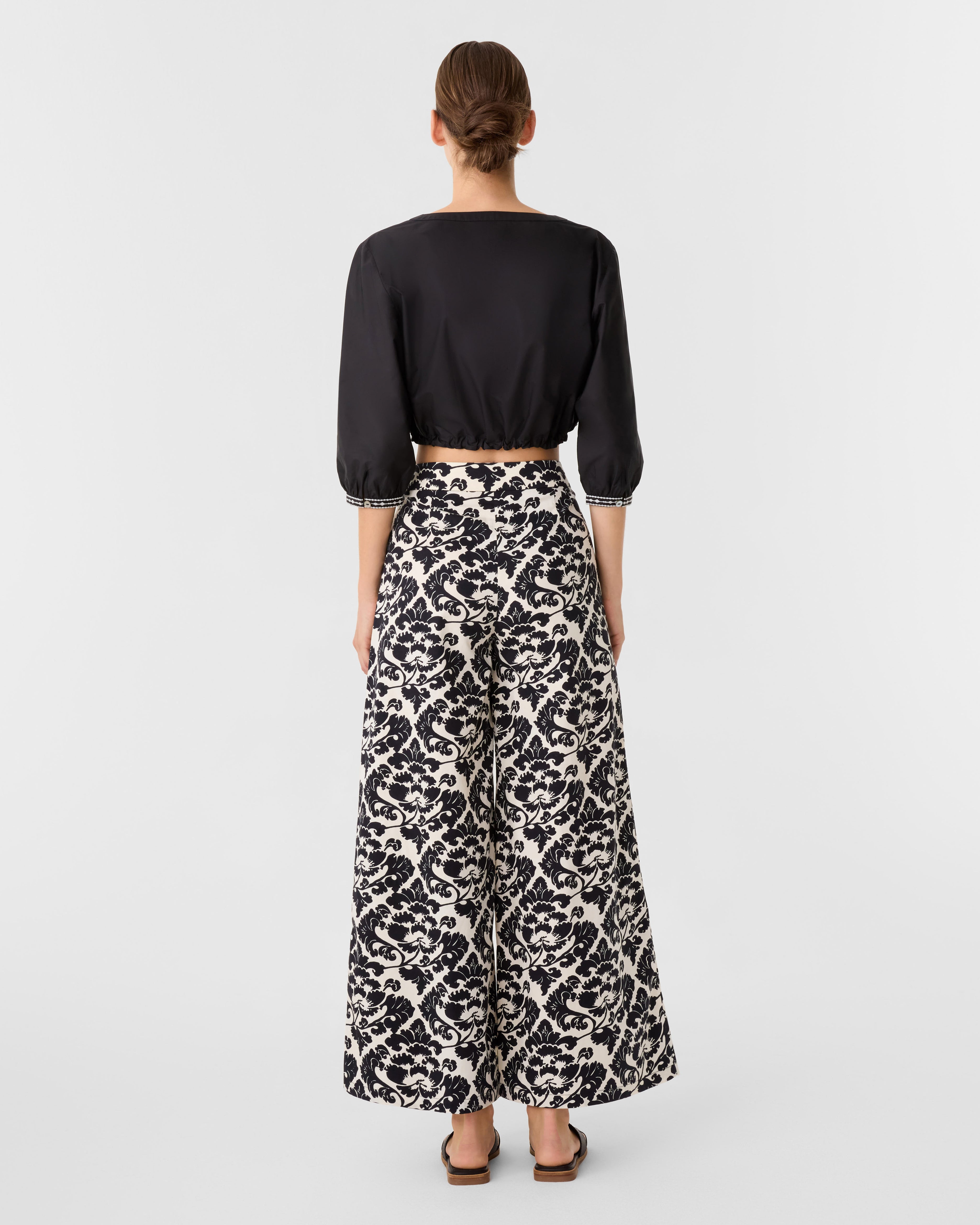 Adele Trousers in Lotus Flower Print