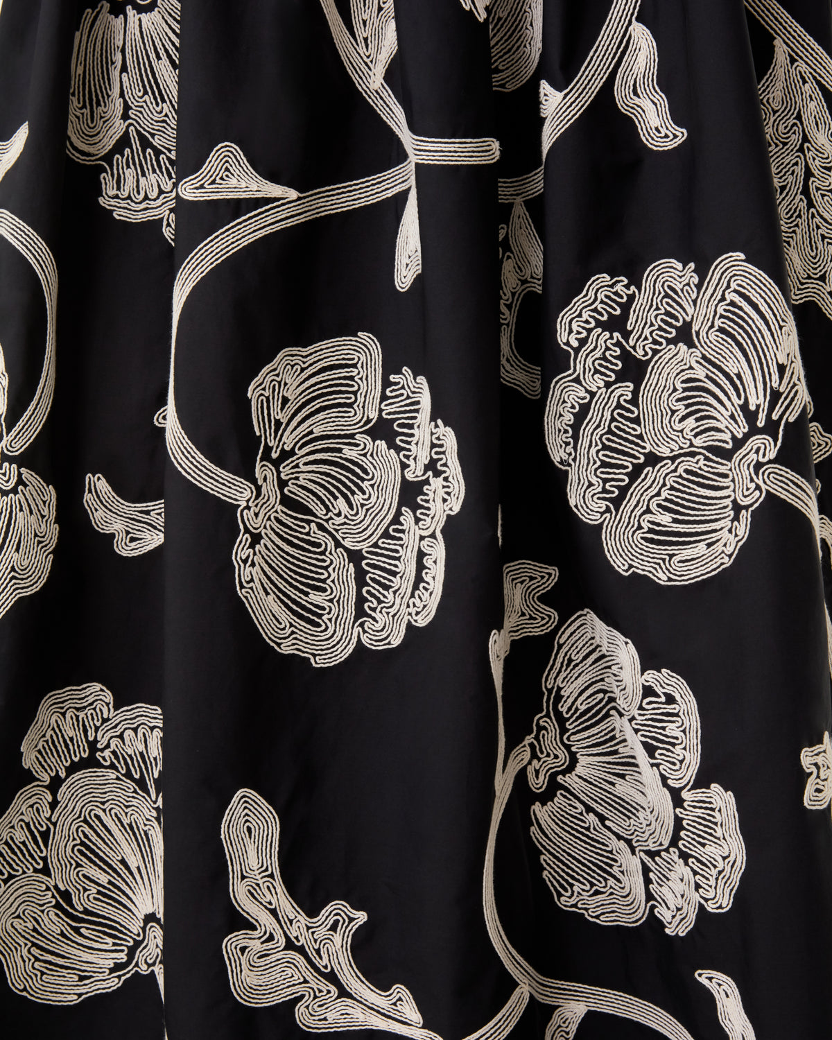 Ombretta Skirt with Peony Embroidery