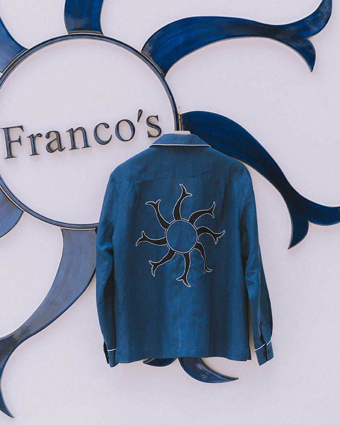 Franco's Bar Uniform Cabana Blue