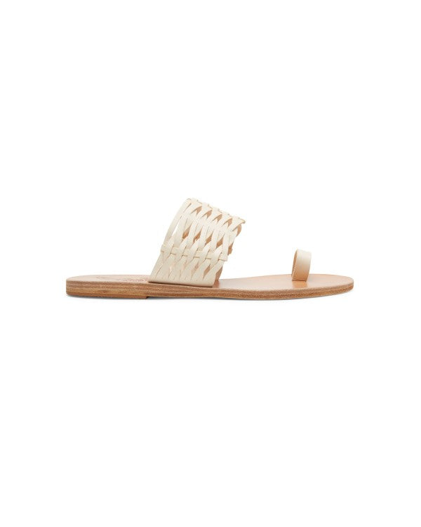 Ancient Greek Sandals Thalia Woven Off White